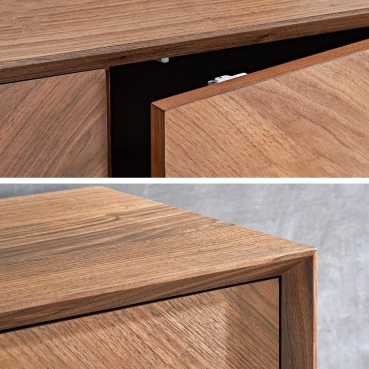 Glam Eiche Dining Buffet Braunes Buffet Tisch mit Türen zum Esszimmer