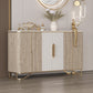 Tavolo da tavolo da tavolo a buffet glam tavolo da sideboard con porte per soggiorno