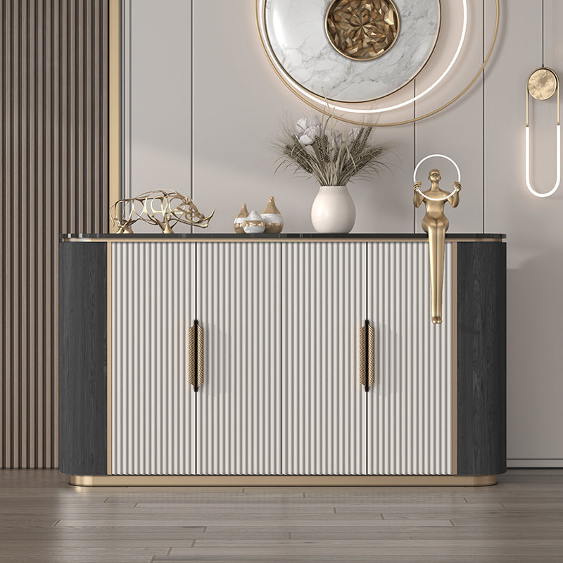 Tavolo da tavolo da tavolo a buffet glam tavolo da sideboard con porte per soggiorno