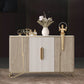 Tavolo da tavolo da tavolo a buffet glam tavolo da sideboard con porte per soggiorno