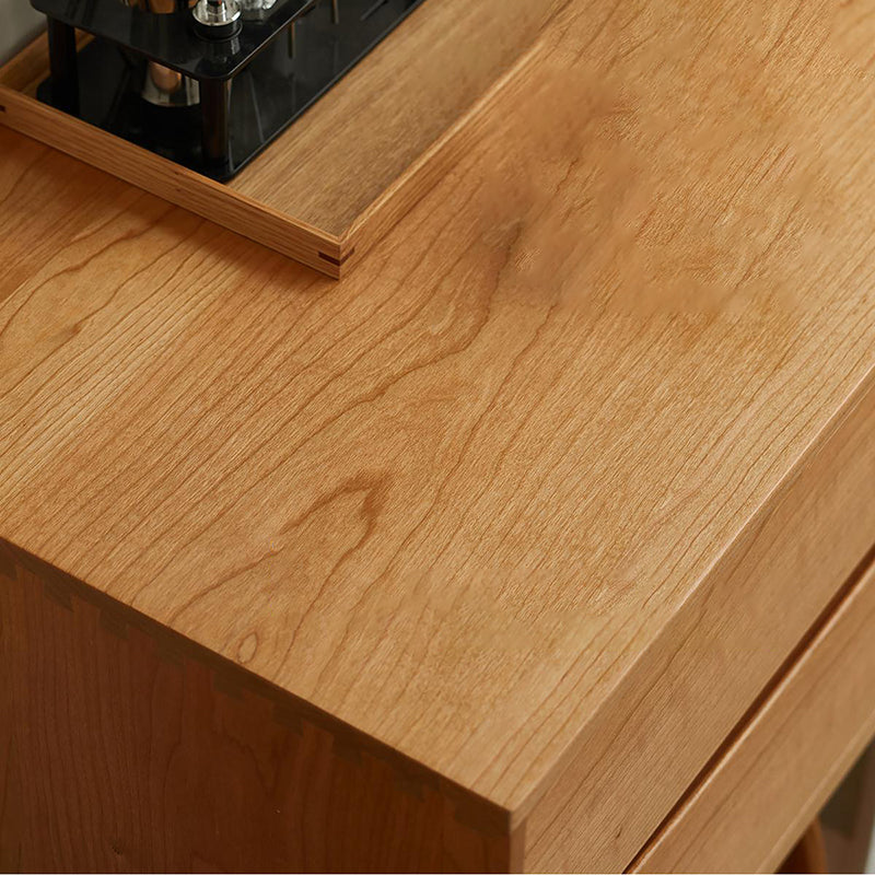 Contemporary Glass Doors Display Stand Pine Storage Cabinet for Dining Room Clearhalo 'Display & China Cabinets' 'display_china_cabinets' 'furn' 'furn_display_china_cabinets' 'Furniture' 'Kitchen & Dining Furniture' 7573945