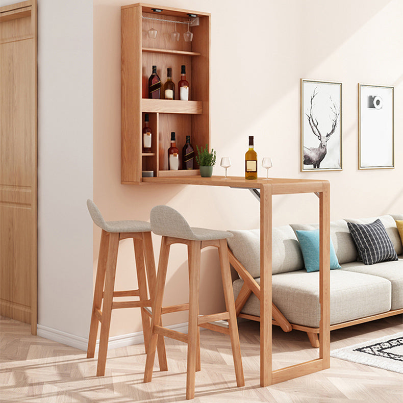 Bartisch aus massivem Holz, klappbarer Esstisch für Küche und Wohnzimmer