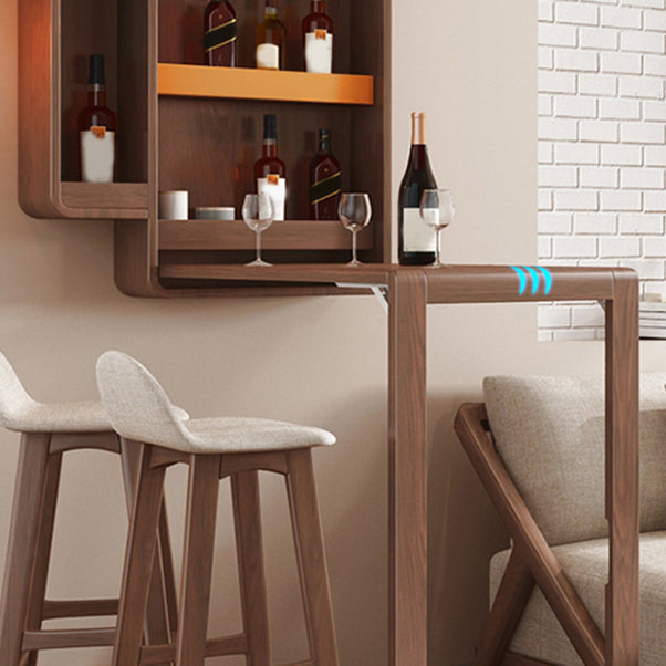 Bartisch aus massivem Holz, klappbarer Esstisch für Küche und Wohnzimmer