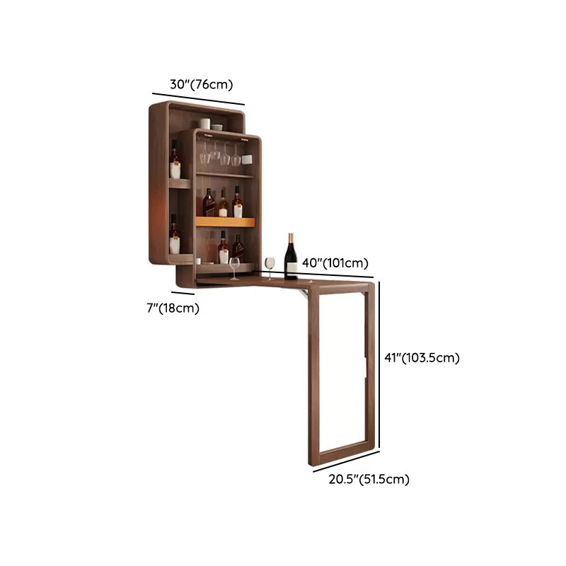 Bartisch aus massivem Holz, klappbarer Esstisch für Küche und Wohnzimmer
