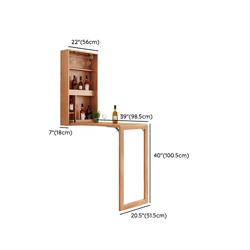 Bartisch aus massivem Holz, klappbarer Esstisch für Küche und Wohnzimmer