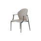 Stainless Steel Frame Dining Arm Chair Leather Upholstered Arm Chair