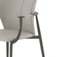Stainless Steel Frame Dining Arm Chair Leather Upholstered Arm Chair