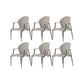 Stainless Steel Frame Dining Arm Chair Leather Upholstered Arm Chair