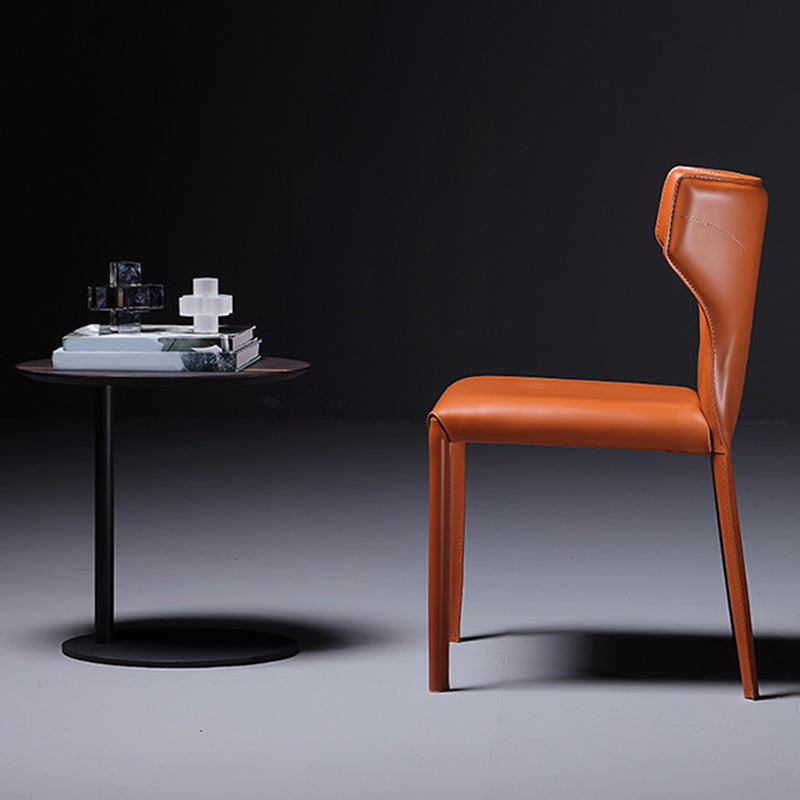 Contemporary Side Chair Wingback Metal Dining Chair for Indoor Clearhalo 'Dining Chairs' 'Dining Tables & Seating' 'dining_chair' 'furn' 'furn_dining_chair' 'Furniture' 'Kitchen & Dining Furniture' 7578067