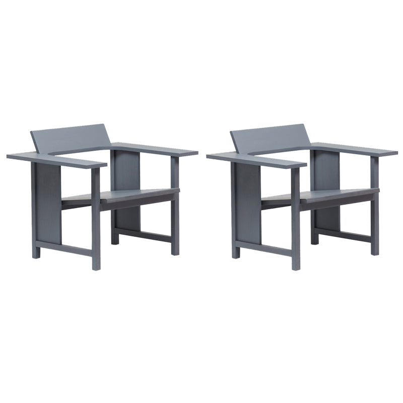 Modern Arm Chair Solid Wood Open Back Guest Chair for Dining Room