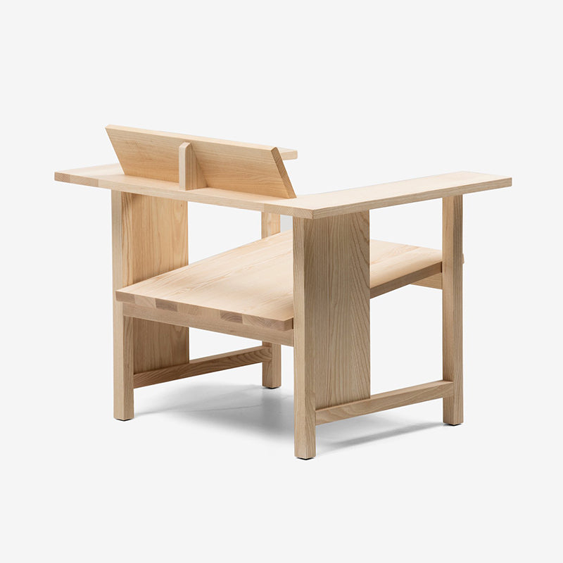 Modern Arm Chair Solid Wood Open Back Guest Chair for Dining Room