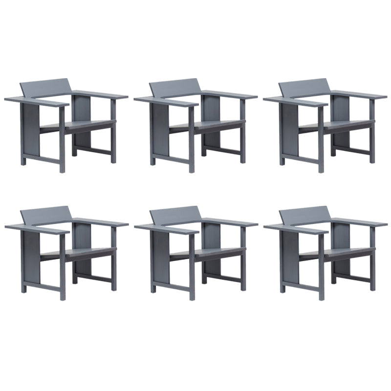 Modern Arm Chair Solid Wood Open Back Guest Chair for Dining Room