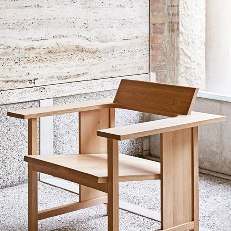 Modern Arm Chair Solid Wood Open Back Guest Chair for Dining Room