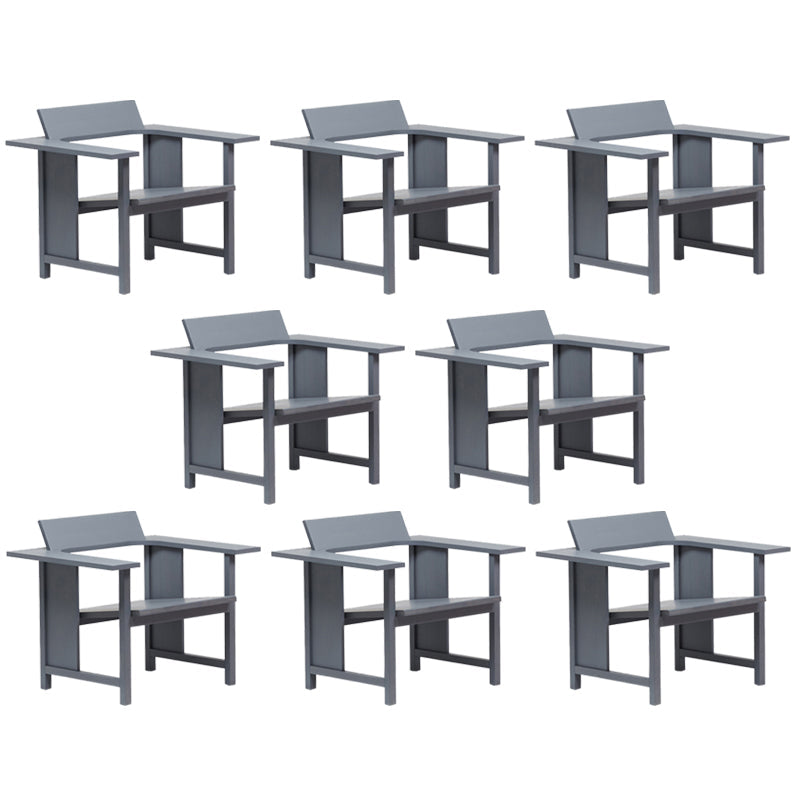 Modern Arm Chair Solid Wood Open Back Guest Chair for Dining Room