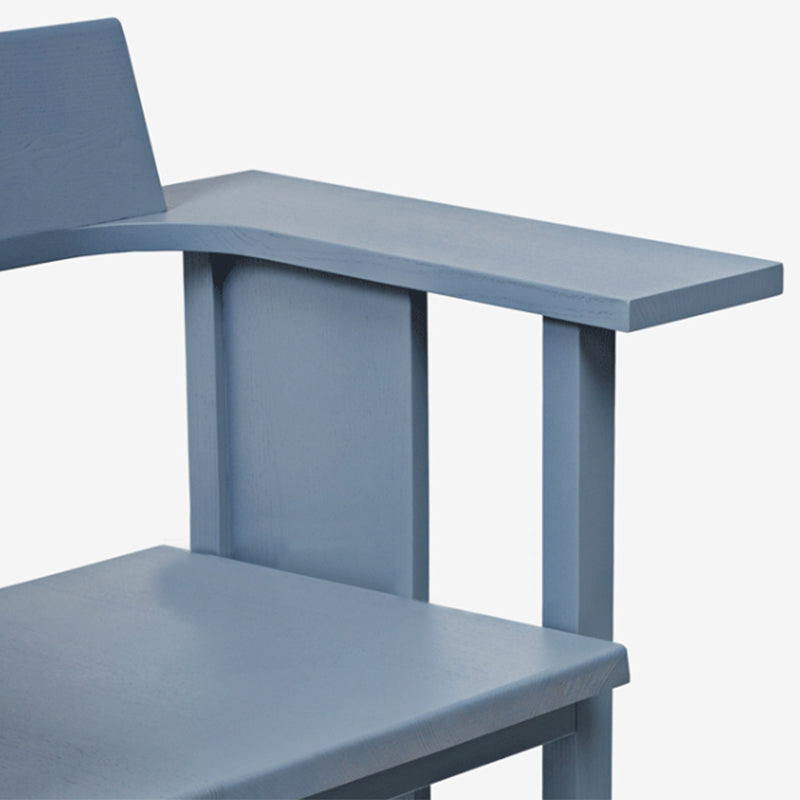 Modern Arm Chair Solid Wood Open Back Guest Chair for Dining Room