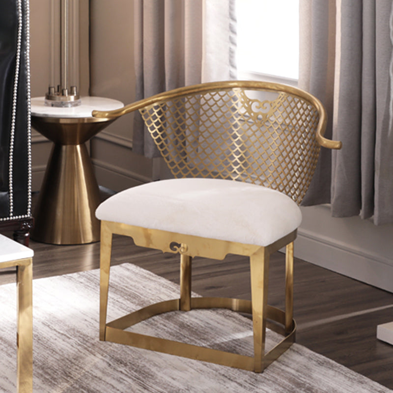 Modern Simple Arm Chair Upholstered Wingback Guest Chair for Dining Room