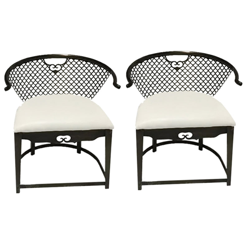 Modern Simple Arm Chair Upholstered Wingback Guest Chair for Dining Room