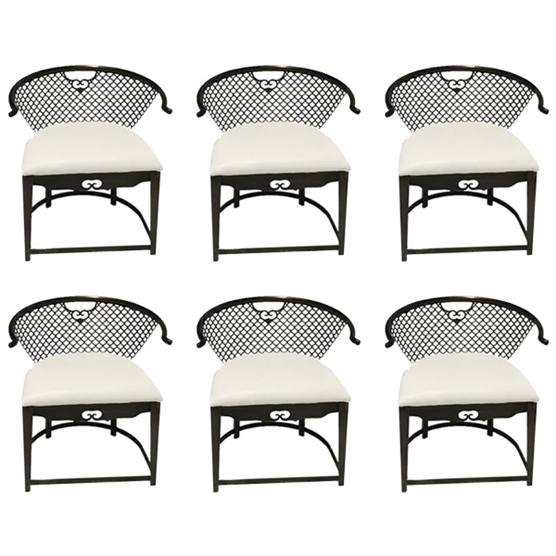 Modern Simple Arm Chair Upholstered Wingback Guest Chair for Dining Room