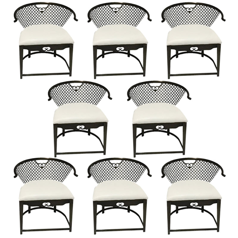 Modern Simple Arm Chair Upholstered Wingback Guest Chair for Dining Room