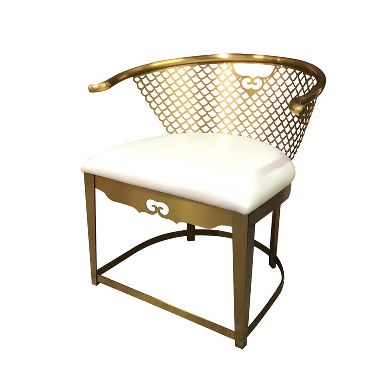 Modern Simple Arm Chair Upholstered Wingback Guest Chair for Dining Room