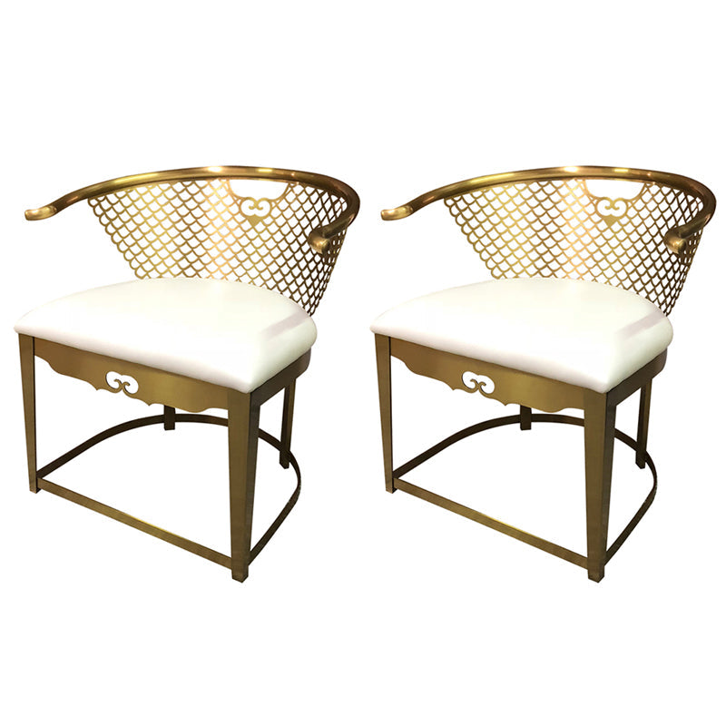 Modern Simple Arm Chair Upholstered Wingback Guest Chair for Dining Room