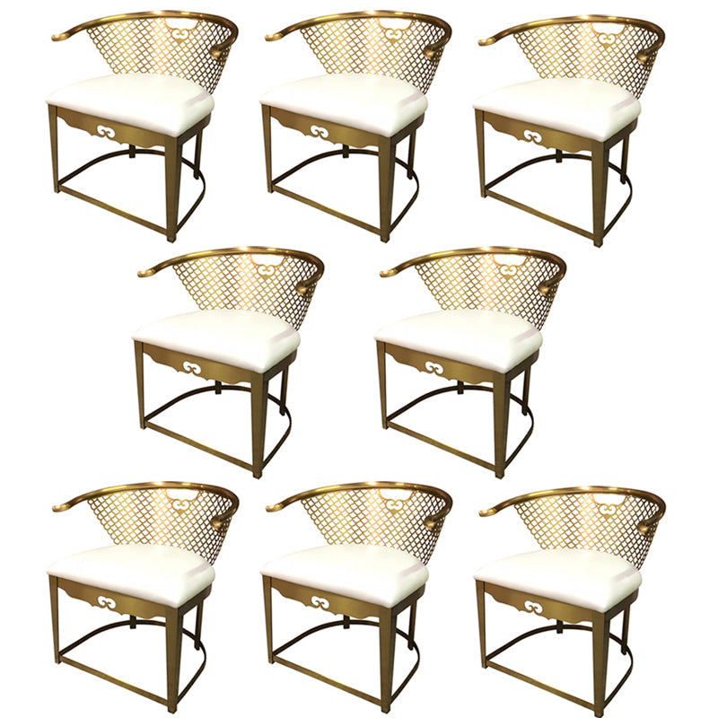 Modern Simple Arm Chair Upholstered Wingback Guest Chair for Dining Room