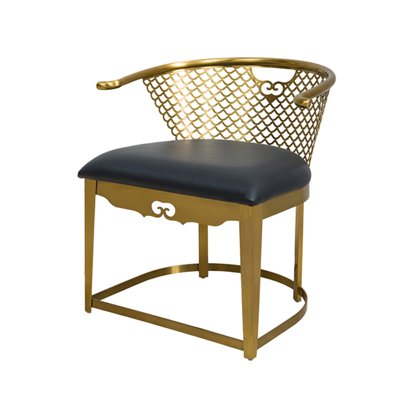 Modern Simple Arm Chair Upholstered Wingback Guest Chair for Dining Room