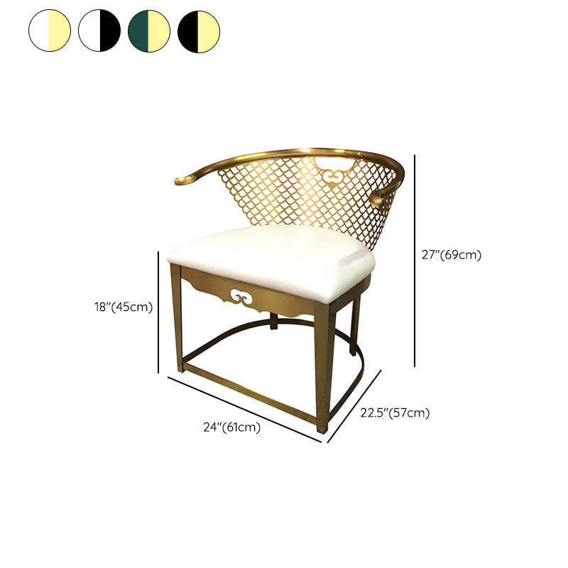 Modern Simple Arm Chair Upholstered Wingback Guest Chair for Dining Room