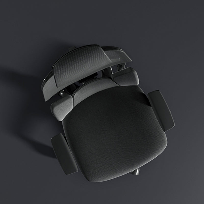 Adjustable Arm Office Chair Modernism Black Desk Chair with Wheels Clearhalo 'furn' 'furn_office_chair' 'Furniture' 'Office Chairs' 'Office Furniture' 'office_chair' 7579378