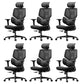 Adjustable Arm Office Chair Modernism Black Desk Chair with Wheels 6 Piece Set Without Footrest Clearhalo 'furn' 'furn_office_chair' 'Furniture' 'Office Chairs' 'Office Furniture' 'office_chair' 7579384