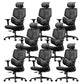 Adjustable Arm Office Chair Modernism Black Desk Chair with Wheels 8 Piece Set Without Footrest Clearhalo 'furn' 'furn_office_chair' 'Furniture' 'Office Chairs' 'Office Furniture' 'office_chair' 7579385