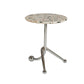 Pedestal Silver Base End Table with Round Top Sofa Side Accent Table Multi-Color Stone 1 Clearhalo 'Coffee & Accent Tables' 'End & Side Tables' 'end_side_tables' 'furn' 'furn_end_side_tables' 'Furniture' 'Living Room Furniture' 7579494