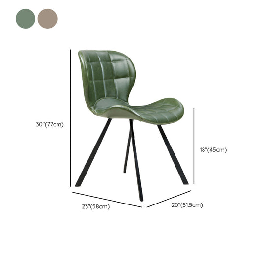 Silla lateral de estilo moderno silla de comedor de cuero para comedor