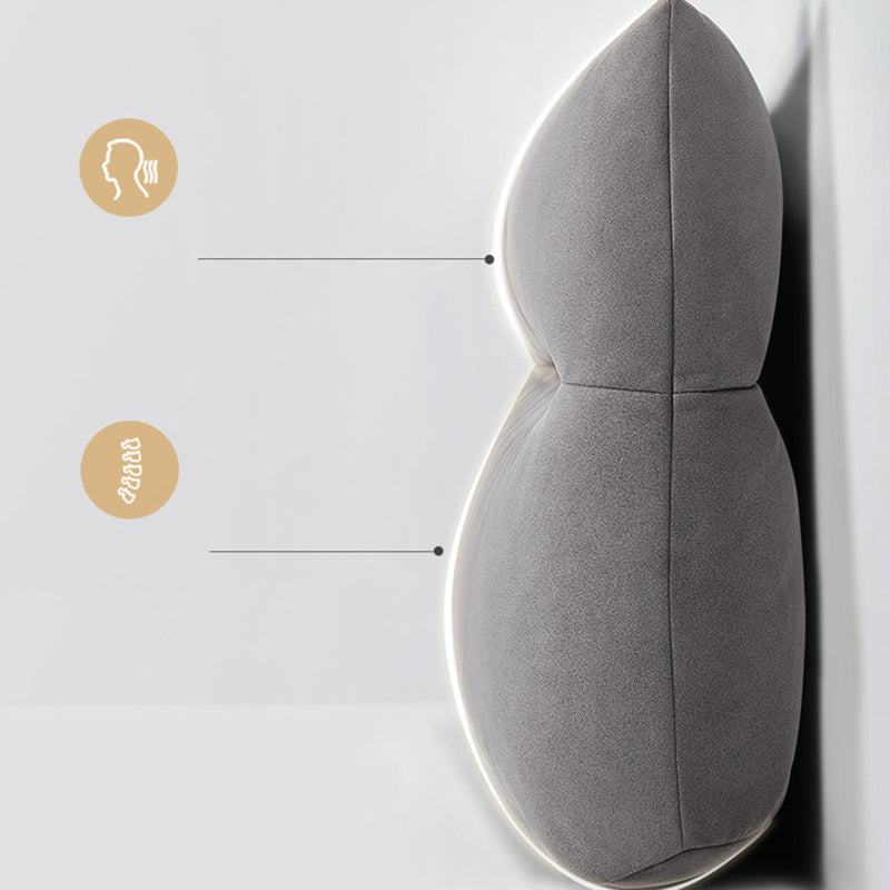 Secciones de cuero falso en cojines de almohadilla de brazo acampanado gris set de sofá seccional