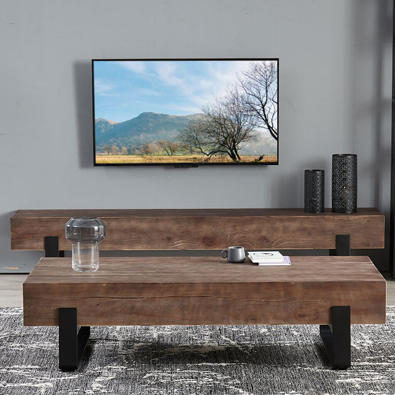 Wooden TV Media Console Industrial Stand Console for Living Room Clearhalo 'furn' 'furn_tv_stands_entertainment_centers' 'Furniture' 'Living Room Furniture' 'TV Stands & Entertainment Centers' 'TV Stands & Media Storage Furniture' 'tv_stands_entertainment_centers' 7579747