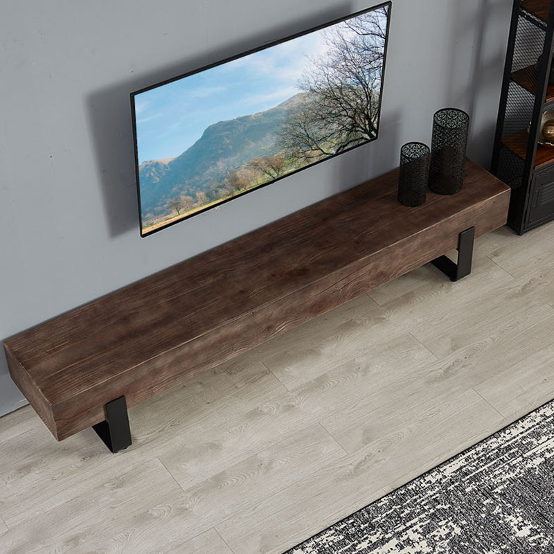 Wooden TV Media Console Industrial Stand Console for Living Room 63"L x 16"W x 16"H Clearhalo 'furn' 'furn_tv_stands_entertainment_centers' 'Furniture' 'Living Room Furniture' 'TV Stands & Entertainment Centers' 'TV Stands & Media Storage Furniture' 'tv_stands_entertainment_centers' 7579748