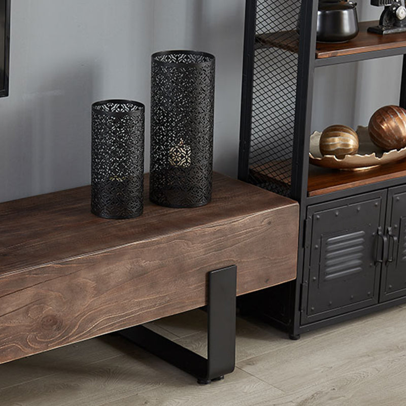Wooden TV Media Console Industrial Stand Console for Living Room Clearhalo 'furn' 'furn_tv_stands_entertainment_centers' 'Furniture' 'Living Room Furniture' 'TV Stands & Entertainment Centers' 'TV Stands & Media Storage Furniture' 'tv_stands_entertainment_centers' 7579753