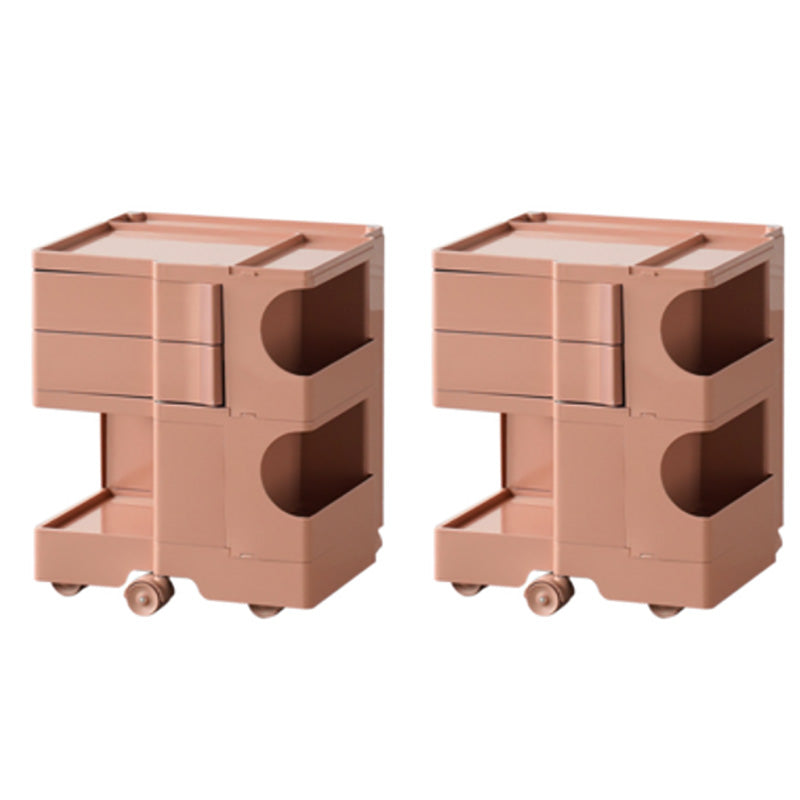 Plastic Bed Nightstand Classic Modern Bedside Cabinet for Bedroom