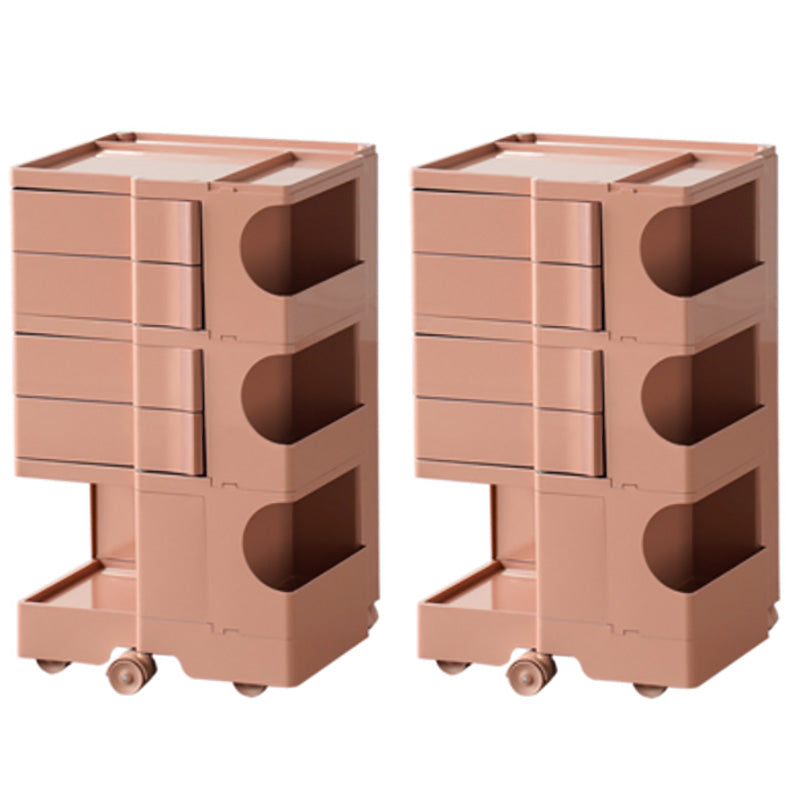 Plastic Bed Nightstand Classic Modern Bedside Cabinet for Bedroom