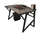 Contemporary Computer Desk Rectangular Antique Finish Desk with Metal Legs Clearhalo 'furn' 'furn_office_desk' 'Furniture' 'Office Desks' 'Office Furniture' 'office_desk' 7580193