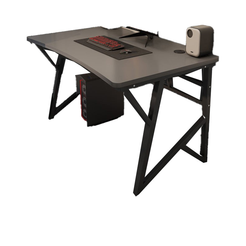 Contemporary Computer Desk Rectangular Antique Finish Desk with Metal Legs Clearhalo 'furn' 'furn_office_desk' 'Furniture' 'Office Desks' 'Office Furniture' 'office_desk' 7580193