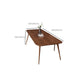 Bureau de bureau en bois contemporain Bureau de tâche de forme rectangulaire avec 4 jambes en marron