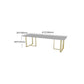 Rectangular Shape Contemporary Office Desk Stone Task Desk with 2-Legs in White Clearhalo 'furn' 'furn_office_desk' 'Furniture' 'Office Desks' 'Office Furniture' 'office_desk' 7580347