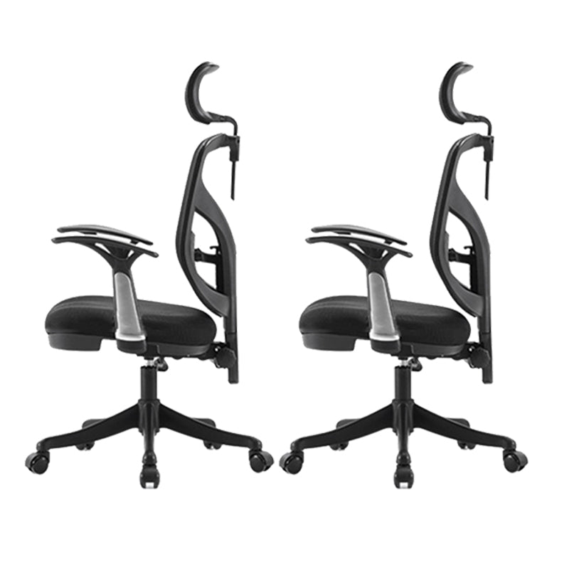 Silla de silla de tareas de brazos fijos modernos Silla de escritorio trasero para la oficina