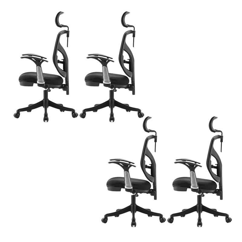 Silla de silla de tareas de brazos fijos modernos Silla de escritorio trasero para la oficina