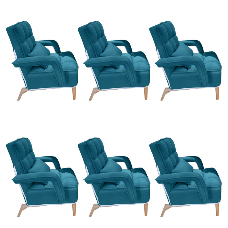 Modernism Fixed Arms Office Chair No Wheels Desk Chair for Home