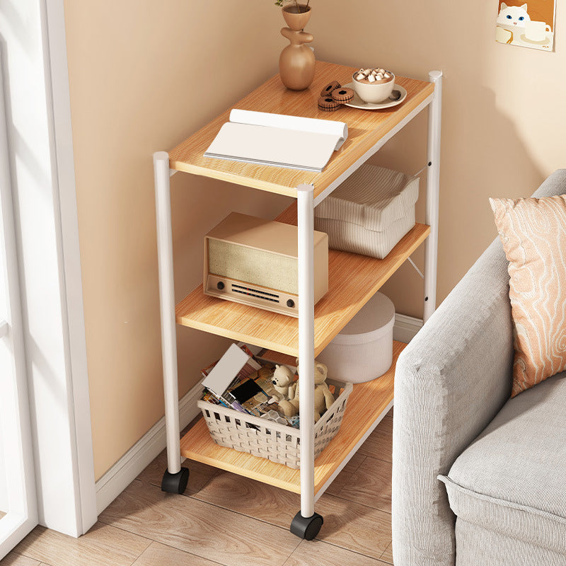 3-Shelf Bookcase Wooden and Metal Shelf Bookcase for Home Office 16"L x 11"W x 30"H Clearhalo 'Bookcases' 'furn' 'furn_bookcases' 'Furniture' 'Office Furniture' 7580743