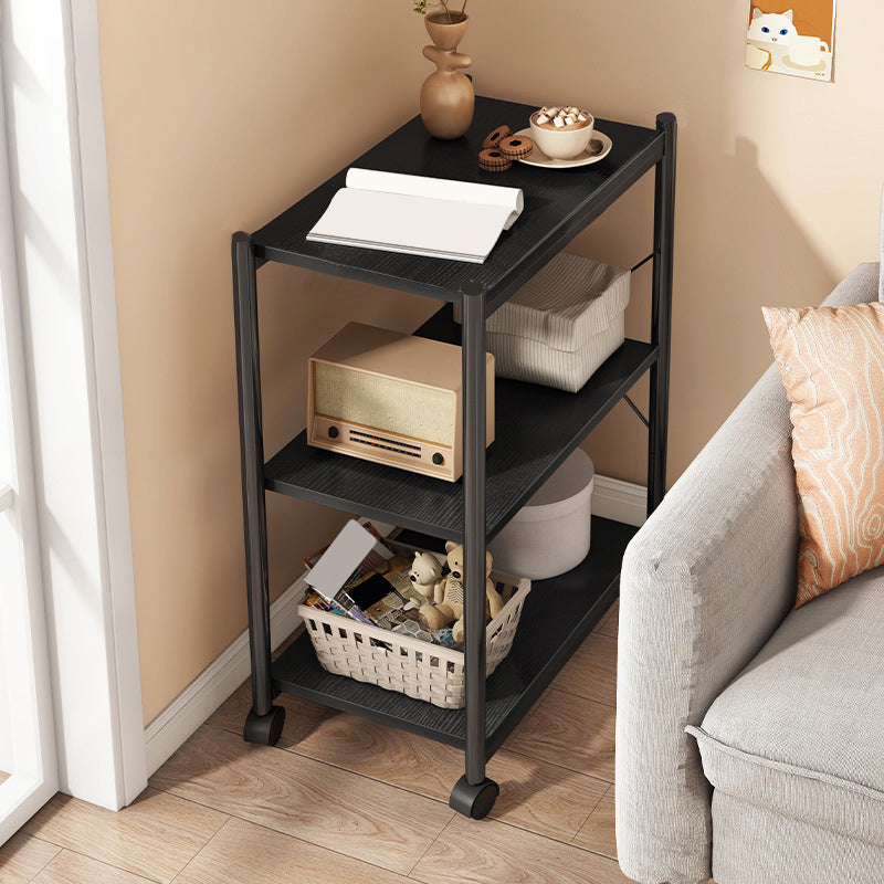 3-Shelf Bookcase Wooden and Metal Shelf Bookcase for Home Office 15.7"L x 11.8"W x 30.3"H Clearhalo 'Bookcases' 'furn' 'furn_bookcases' 'Furniture' 'Office Furniture' 7580744