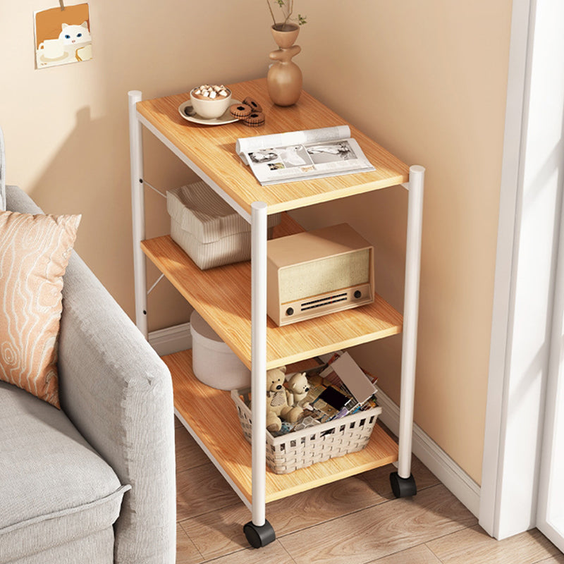 3-Shelf Bookcase Wooden and Metal Shelf Bookcase for Home Office 16"L x 13"W x 30"H Clearhalo 'Bookcases' 'furn' 'furn_bookcases' 'Furniture' 'Office Furniture' 7580745