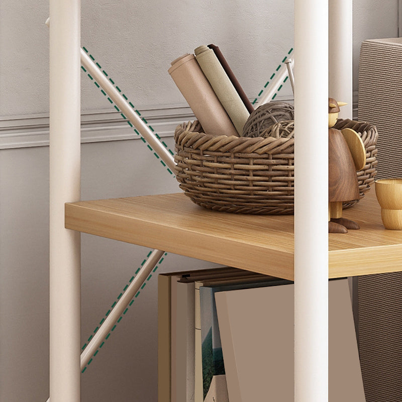 3-Shelf Bookcase Wooden and Metal Shelf Bookcase for Home Office Clearhalo 'Bookcases' 'furn' 'furn_bookcases' 'Furniture' 'Office Furniture' 7580746